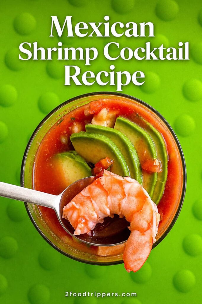 Mexican Shrimp Cocktail with text reading 'Mexican Shrimp Cocktail Recipe'