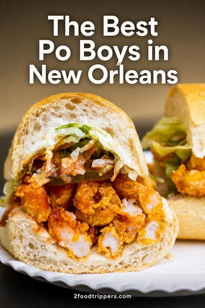 Po boy with text reading 'The Best Po Boys in New Orleans'