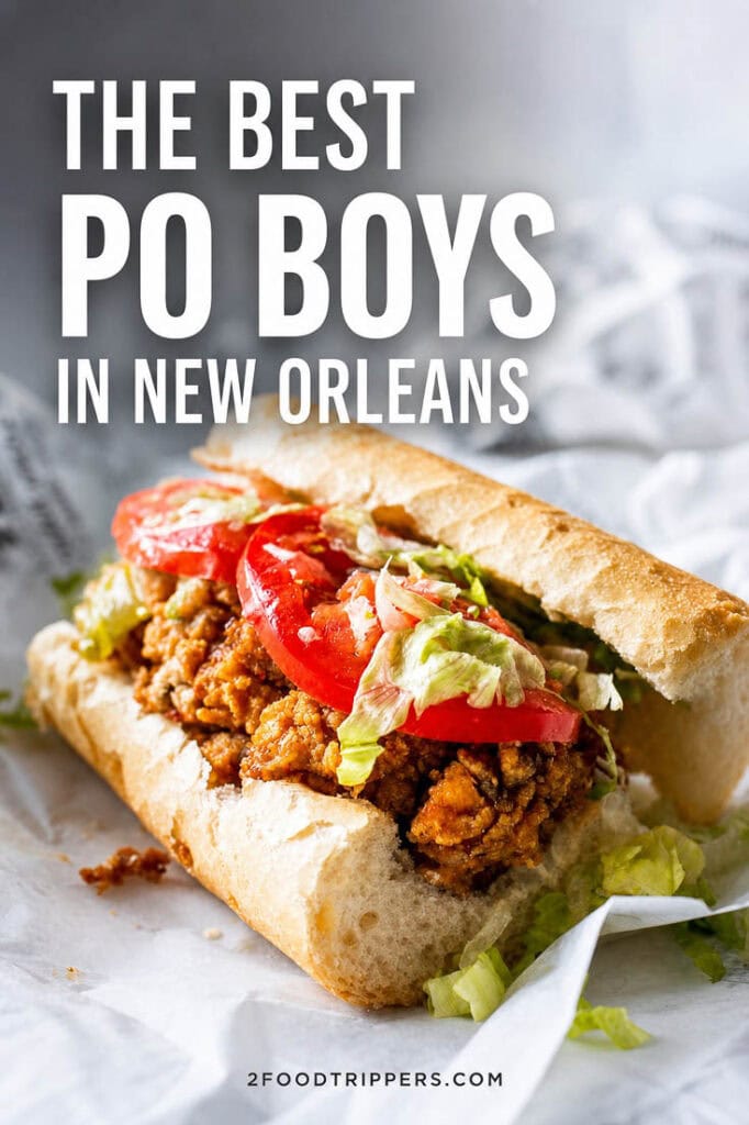 Po Boy with text reading 'The Best Po Boys in New Orleans'