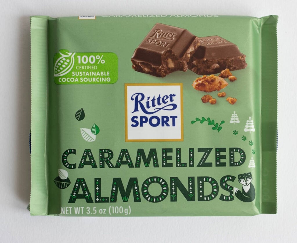 Caramelized Almonds Ritter Bar in Wrapper