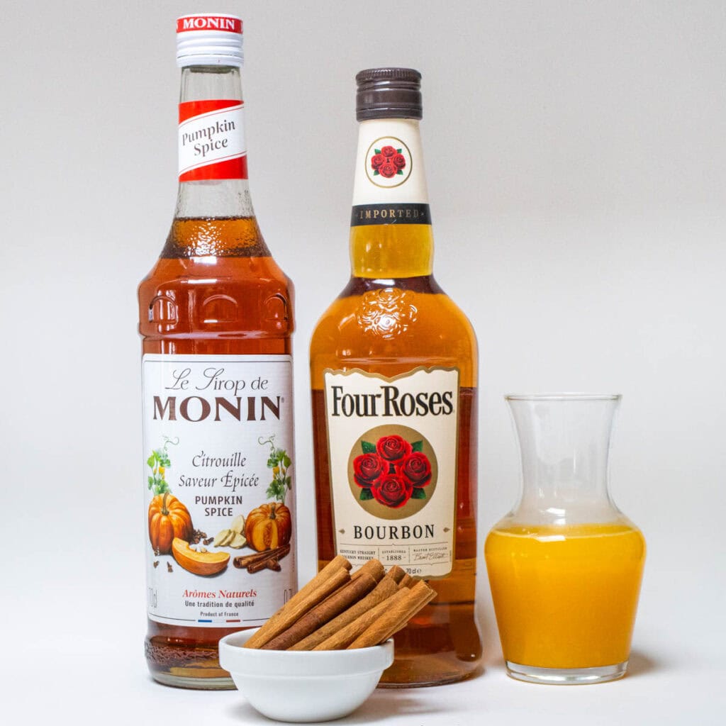 Pumpkin Bourbon Smash Ingredients