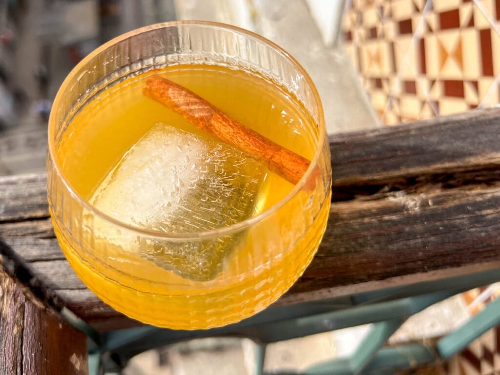Pumpkin Bourbon Smash on Ledge