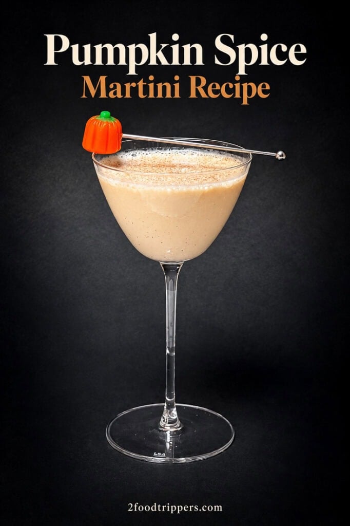 Pumpkin Spice Martini with text reading 'Pumpkin Spice Martini Recipe'
