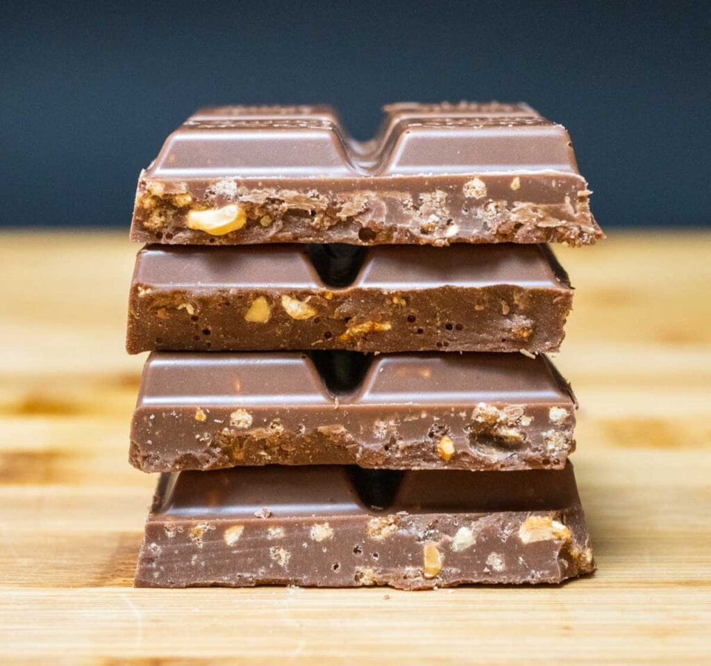 Stacked Caramelized Almonds Ritter Bar