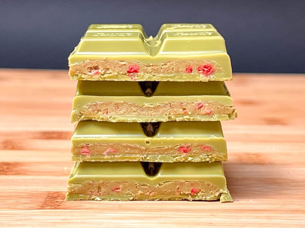 Stacked Matcha Strawberry Ritter Bar