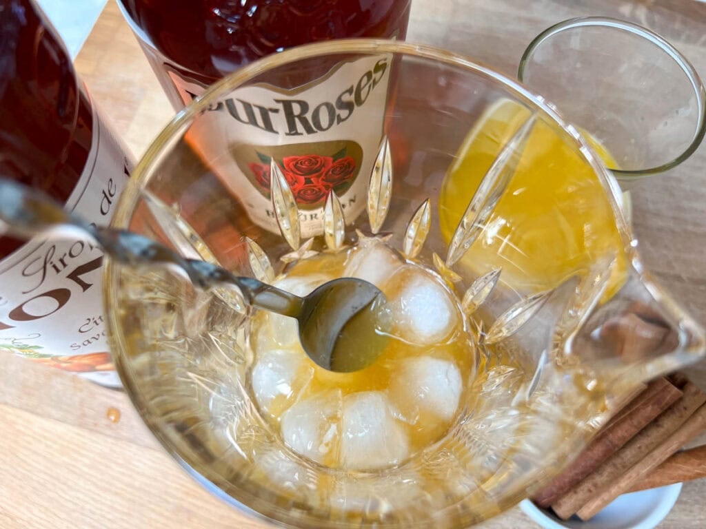 Stirring a Pumpkin Bourbon Smash