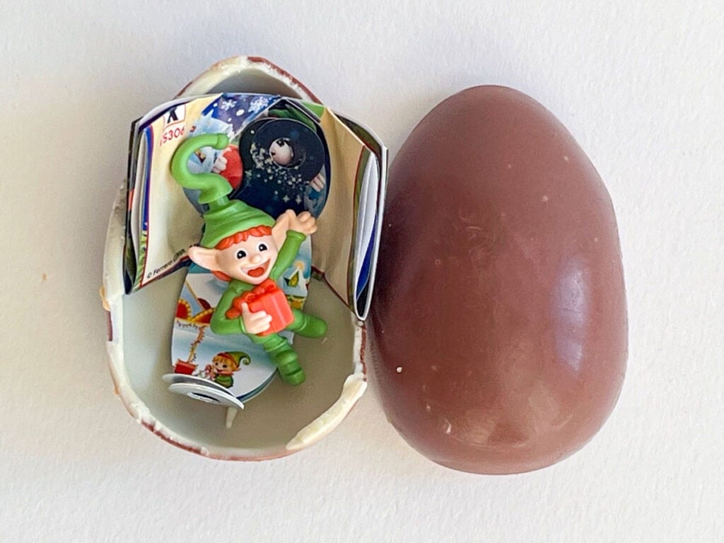 Unwrapped Kinder Surprise with Toy